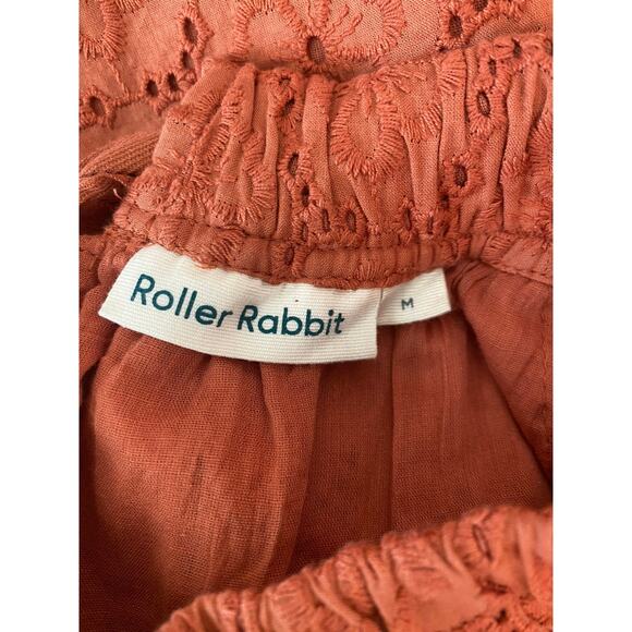 Roller Rabbit Glyn Eyelet Long Sleeve Cotton Blouse Boho Peasant Cottagecore | M - Picture 4 of 13